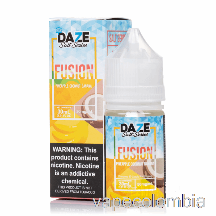 Vape Kit Completo Piña Helada, Coco Y Plátano - 7 Daze Fusion Salt - 30ml 30mg